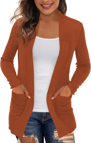 REDHOTYPE Women's Cardigans with Pockets Casual Lightweight Open Front Cardigan Sweaters for Women (S-2XL)