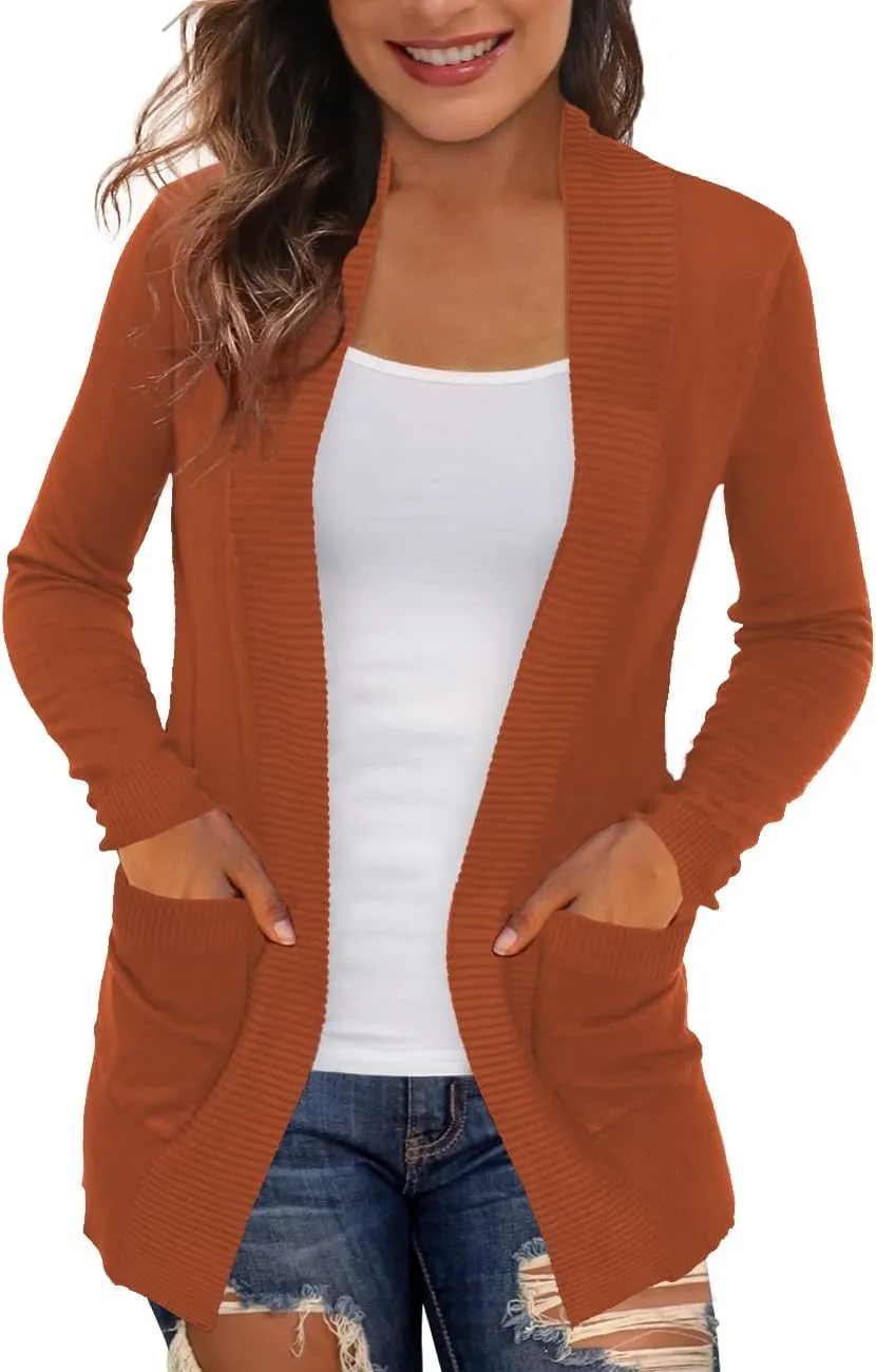 REDHOTYPE Women's Cardigans with Pockets Casual Lightweight Open Front Cardigan Sweaters for Women (S-2XL)
