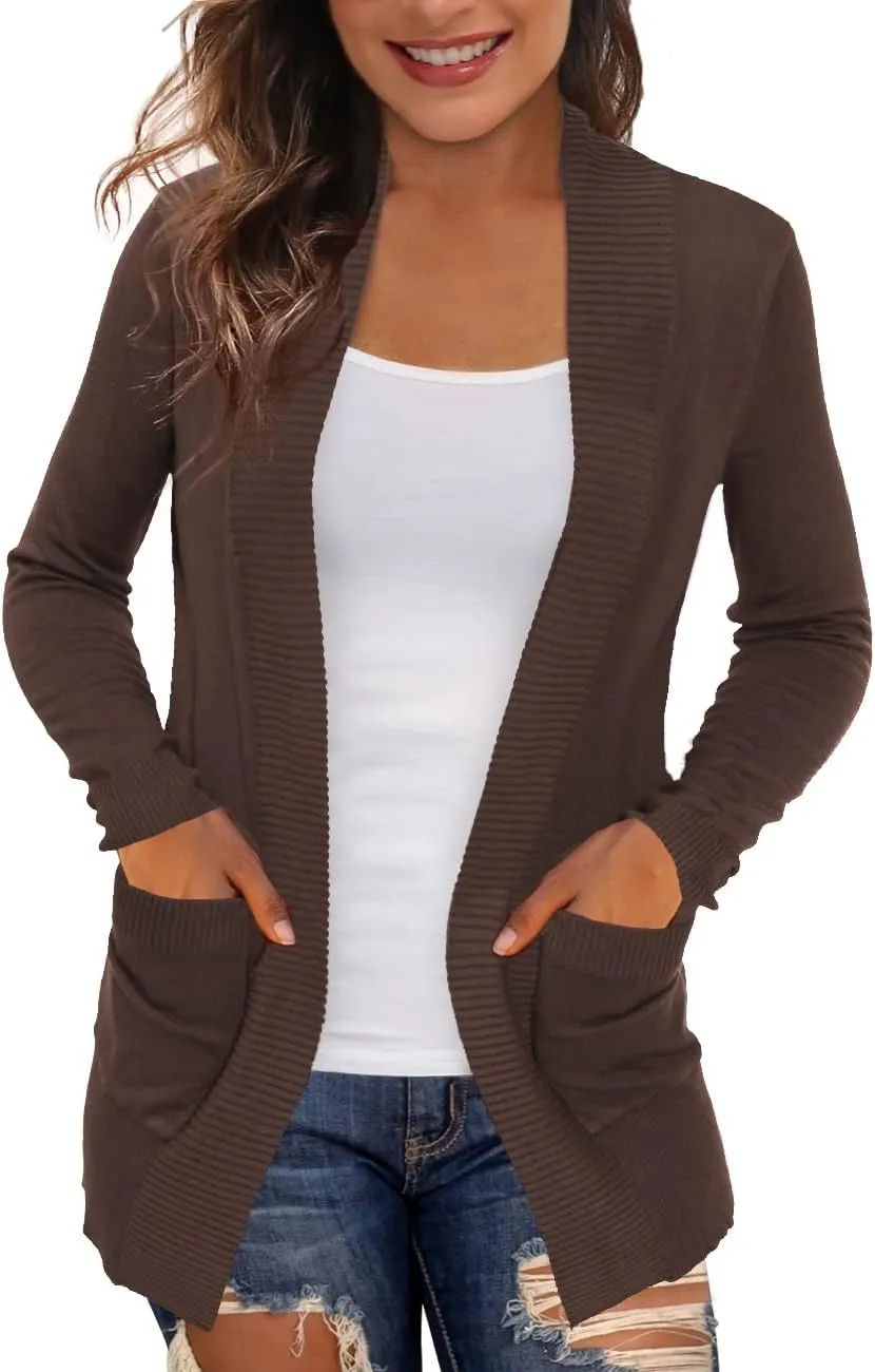 REDHOTYPE Women's Cardigans with Pockets Casual Lightweight Open Front Cardigan Sweaters for Women (S-2XL)