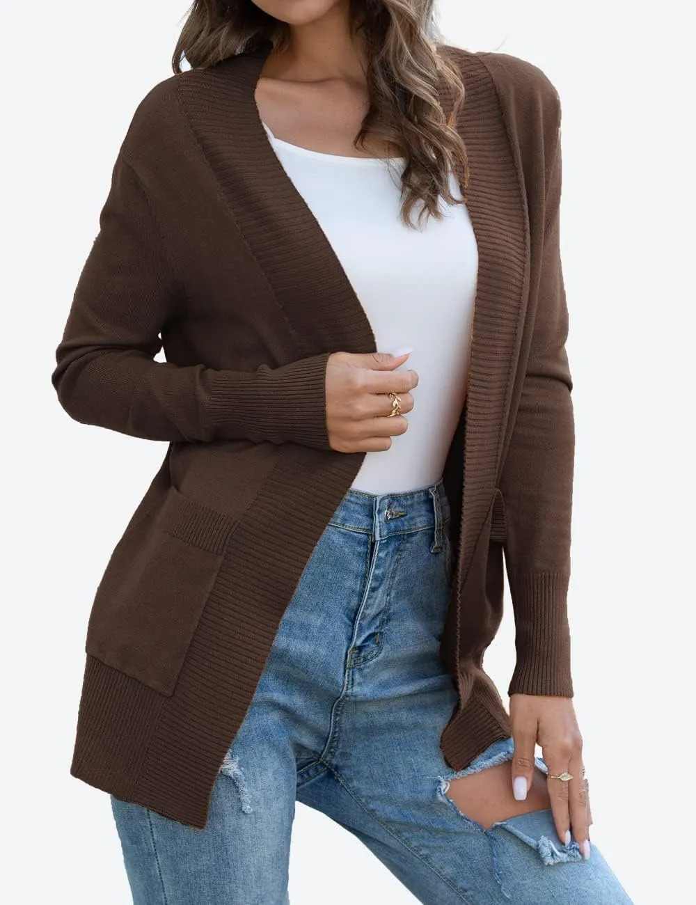 REDHOTYPE Women's Cardigans with Pockets Casual Lightweight Open Front Cardigan Sweaters for Women (S-2XL)