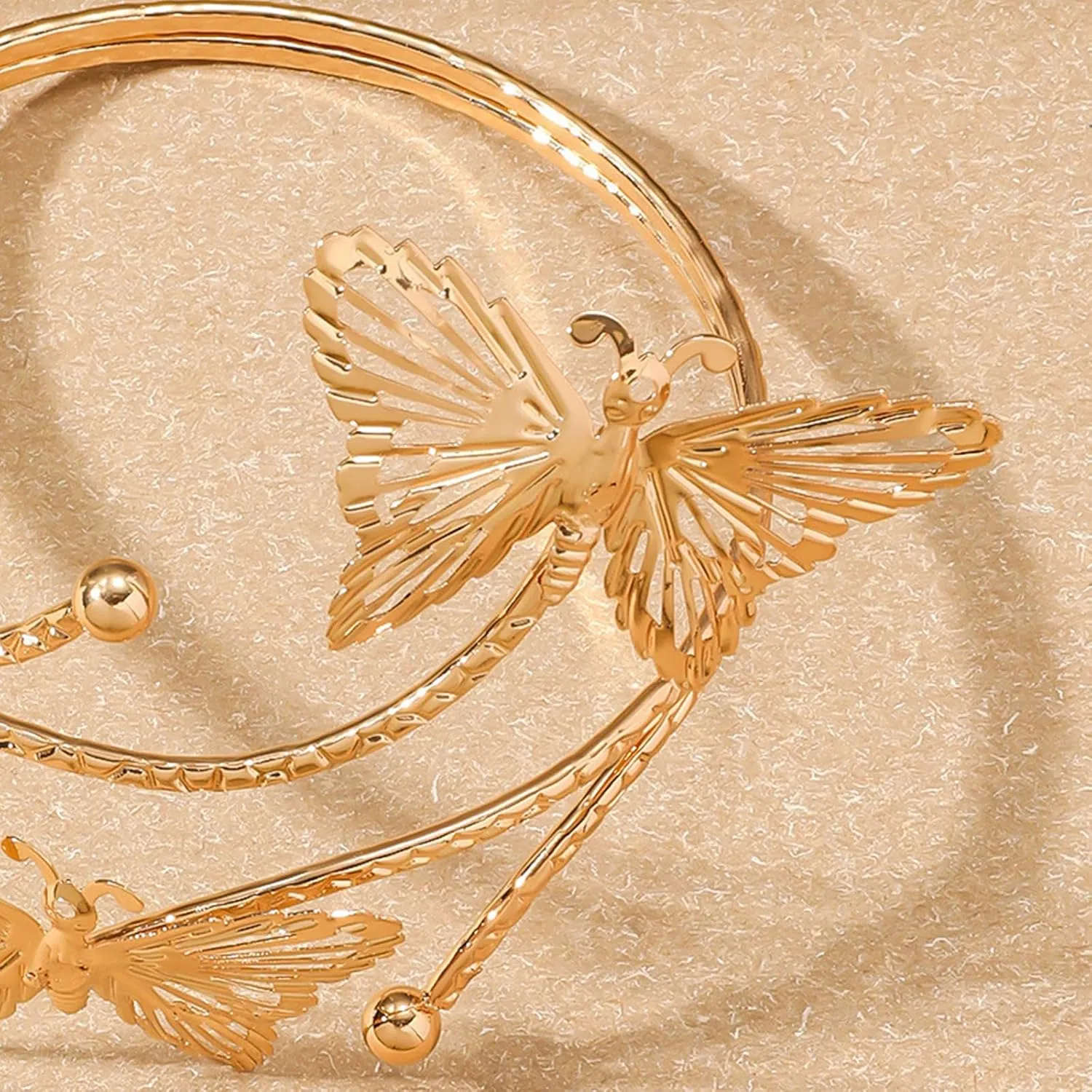 Roe Dolph Gold Arm Cuff Bracelet Upper Arm Cuff Jewelry Gold Cuff Bangle Bracelets Adjustable Armband Armlet Summer Dresses Outfits Accessories