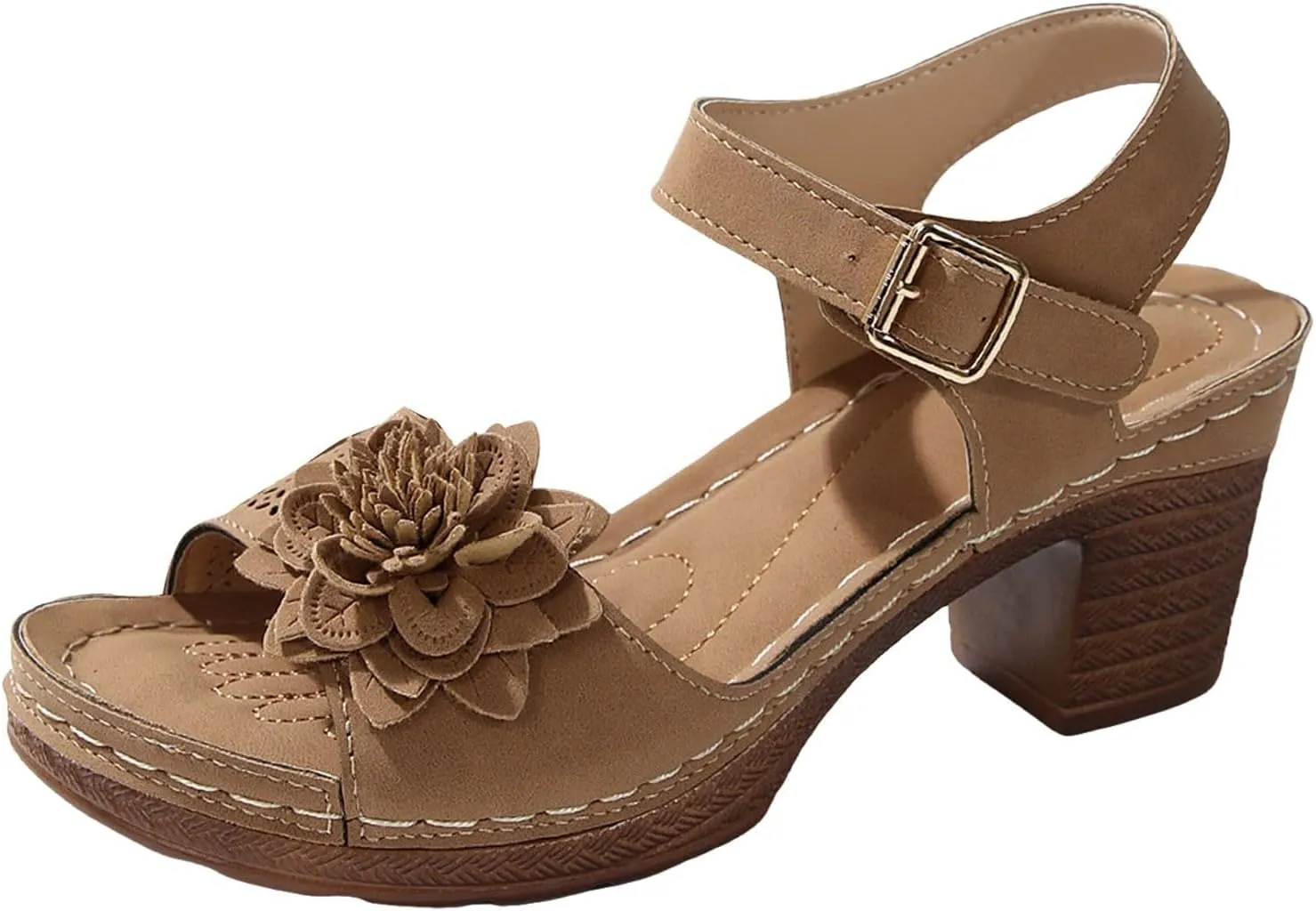 Sandals for Women 2025 Sandals for Women Orthopedic Shoes Platform Wedge Sandal Casual Hollow Out Open Toe Low Heel Comfortable Sandal with Adjustable Hook Loop Breathable Dress Shoes