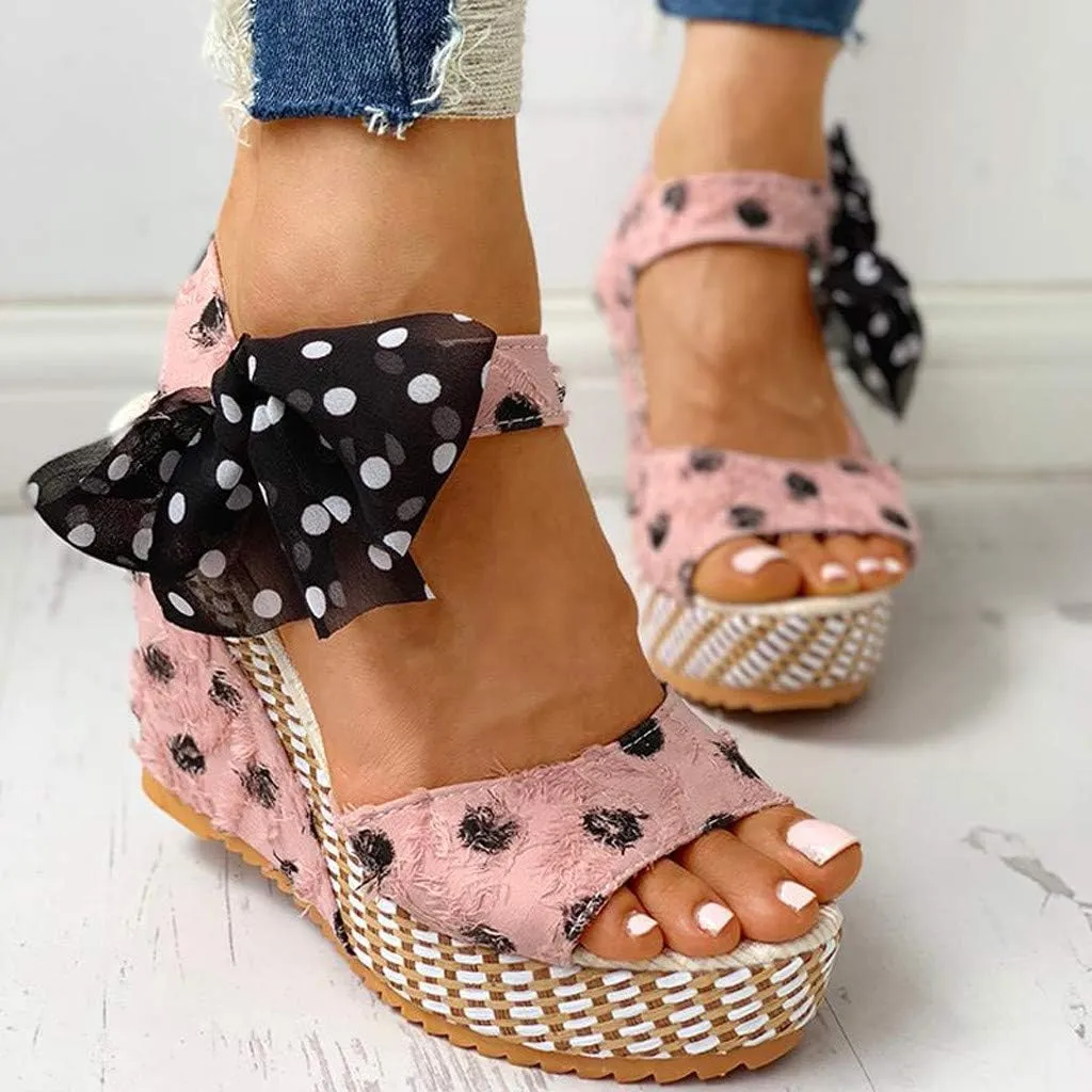Sandals for Women Wedge,Lace Up Sandals with Strap Fashion Summer Beach Sandals Open Toe Espadrille Platform