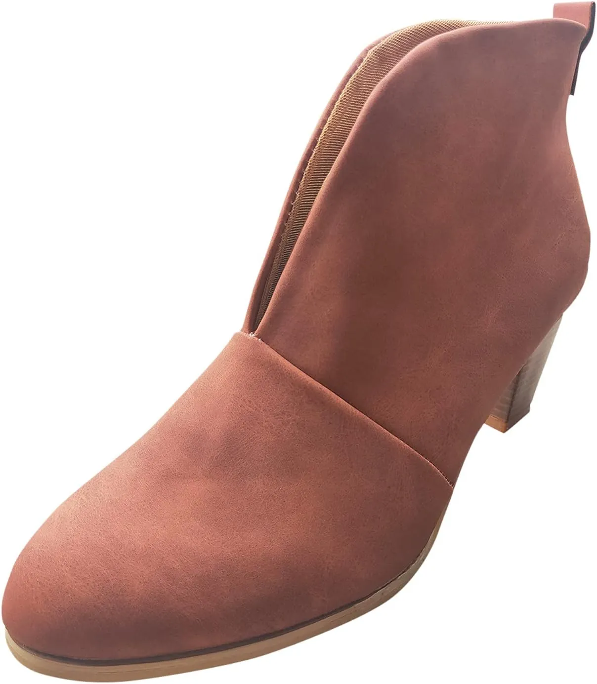 SBGMoSJ White Booties Women Ankle Boots Wide Width Brown Suede Ankle Boots Women Black Dress Booties for Women Low Heel Leather Ankle Booties for Women Low Heel Western Booties for Women Leather