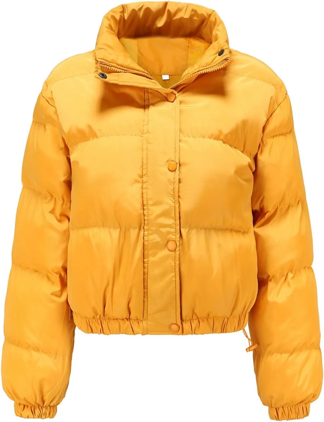 SHAOBGE Thickened Down Coat Women's Short Padded Jacket Long Sleeve High Neck Warm Coat Loose Casual Thickened Down