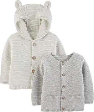 Simple Joys by Carter's Baby 2-Pack Neutral Knit Cardigan Sweaters