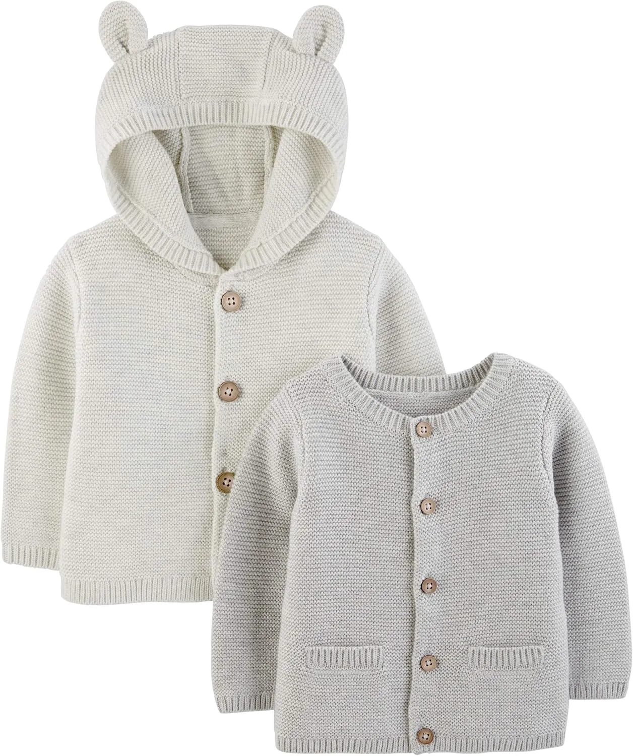 Simple Joys by Carter's Baby 2-Pack Neutral Knit Cardigan Sweaters