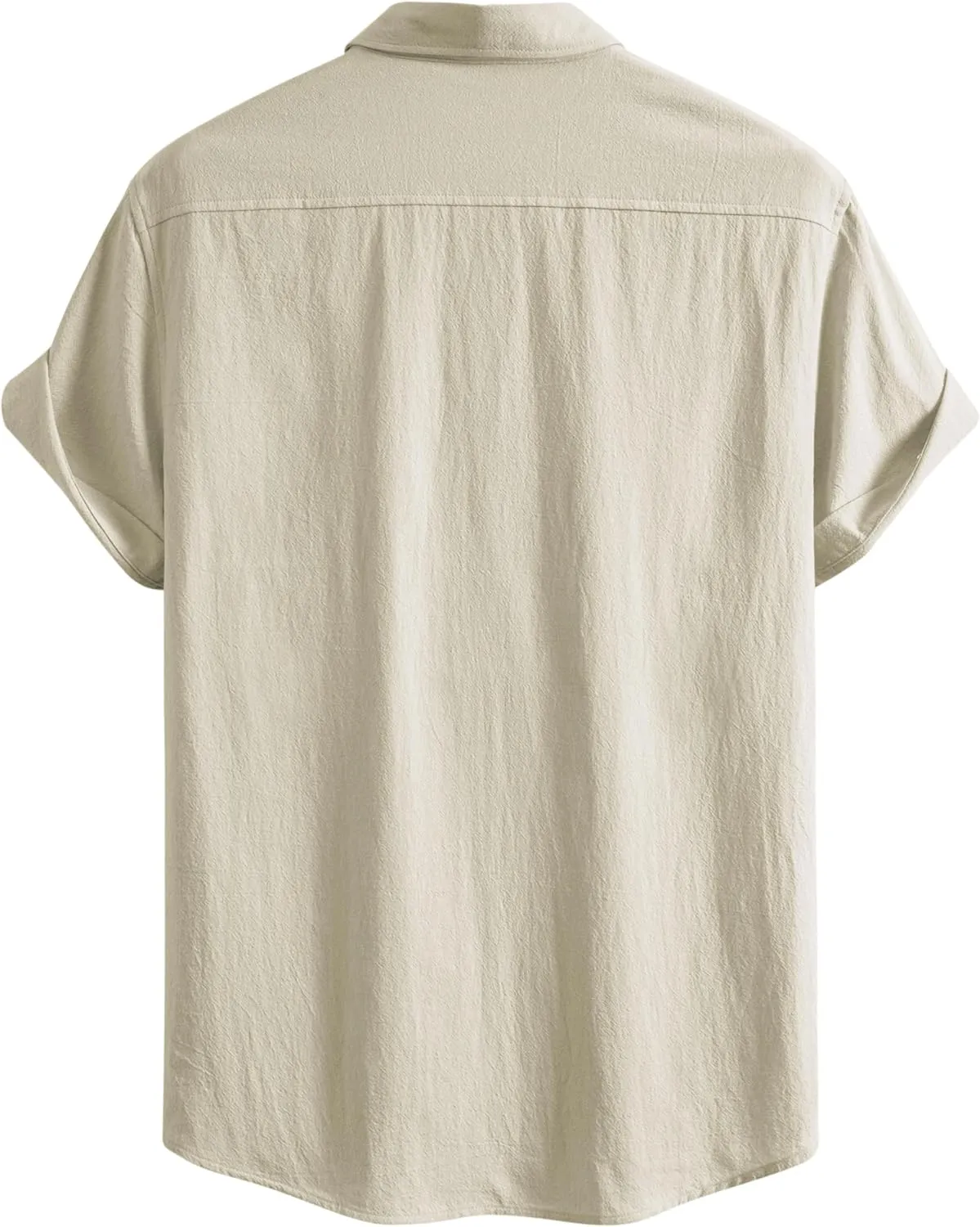 SIR7 Mens Summer Short Sleeve Cotton Linen Shirts Casual Button Down Shirts Beach Vacation Wedding Tops