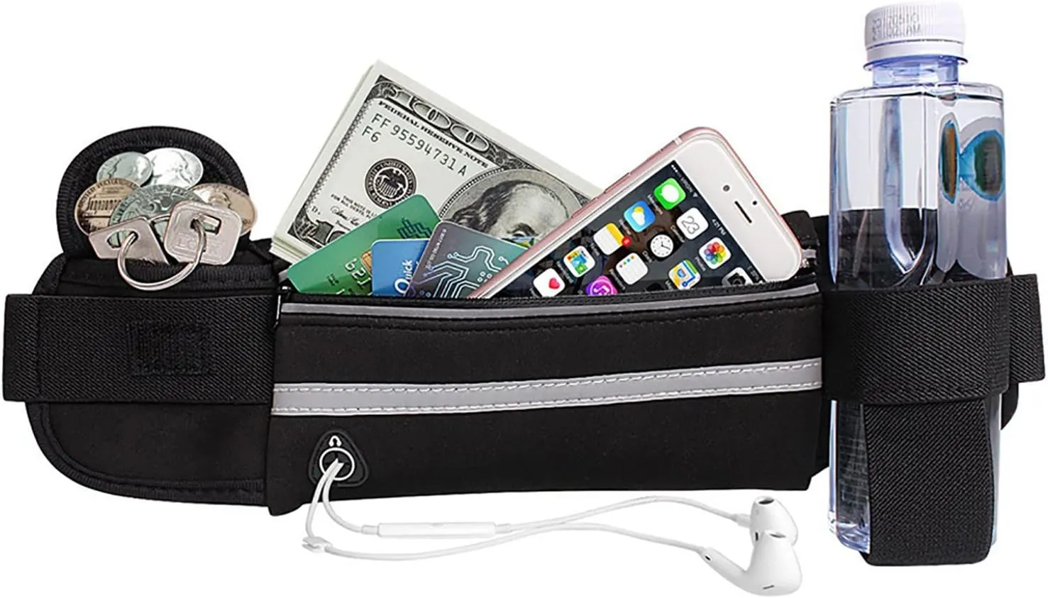 Slim Running Belts for Women, Waterproof Fanny Pack for Men,Phone Holder for Running,Reflective Waist Bag,Runners Belt Pouch,Money Belt,Waist Pack Bag for Travel Workout Running Camping