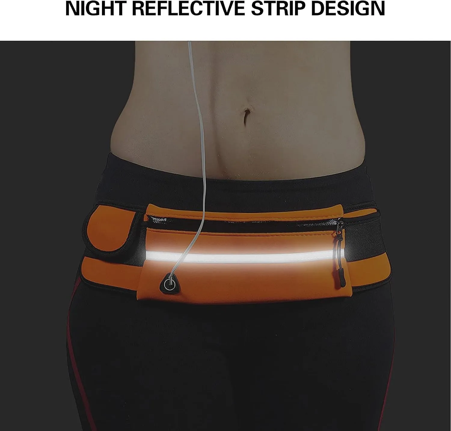 Slim Running Belts for Women, Waterproof Fanny Pack for Men,Phone Holder for Running,Reflective Waist Bag,Runners Belt Pouch,Money Belt,Waist Pack Bag for Travel Workout Running Camping