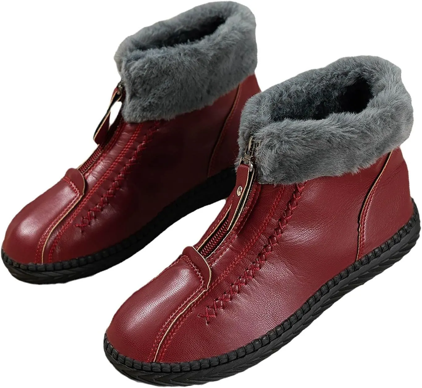 Snow Boots for Women Cute 10 Wide Womens Waterproof Snow Boots Size 6 Womens Winter Boots Slip Resistant Waterproof Work Boots for Women Botas De Invierno Para Mujer De Tacon Bajo Ortopedicas