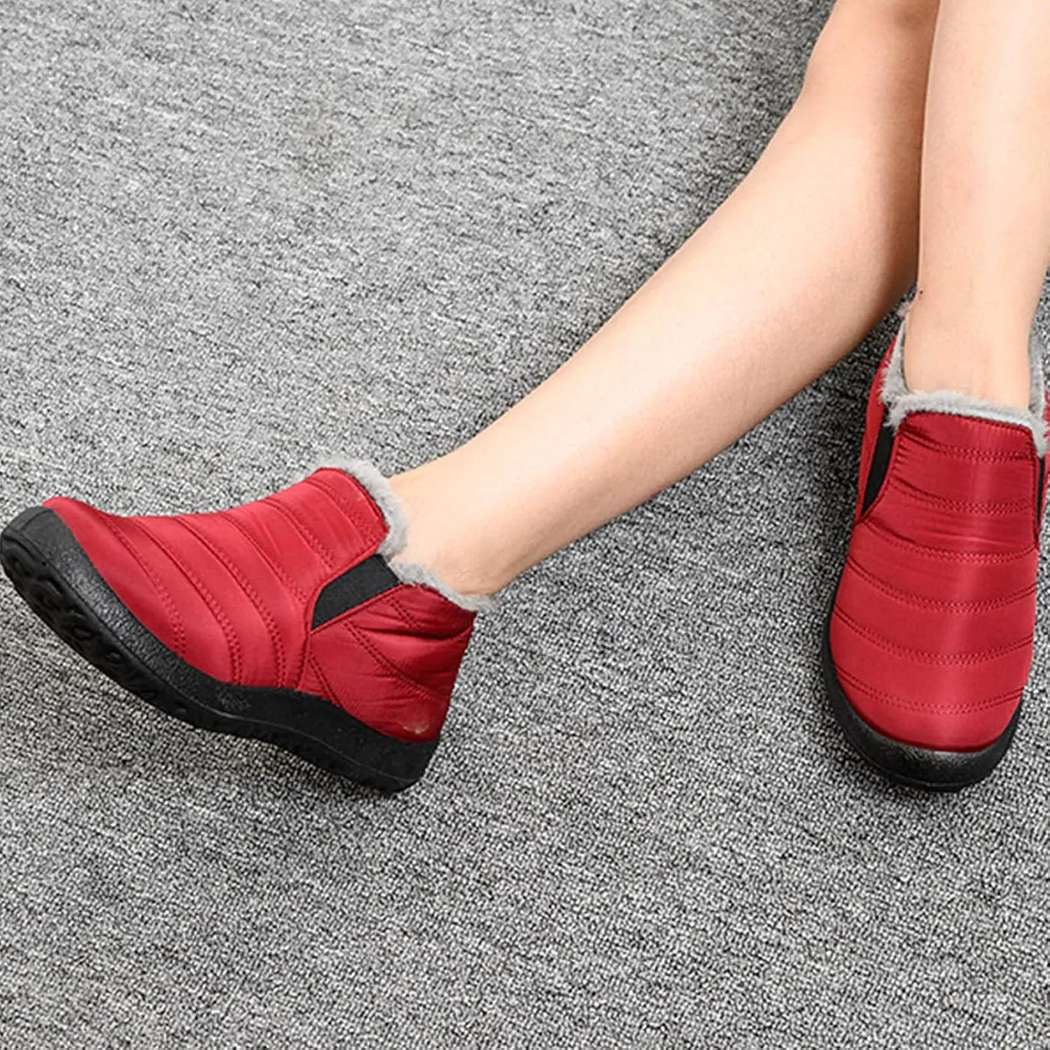 Snow Boots for Women Cute Tall Womens Boots Winter Slip on Waterproof Winter Boots Women Fur Womens Hiking Boots Waterproof Lightweight Waterproof Womens Boots Size 11
