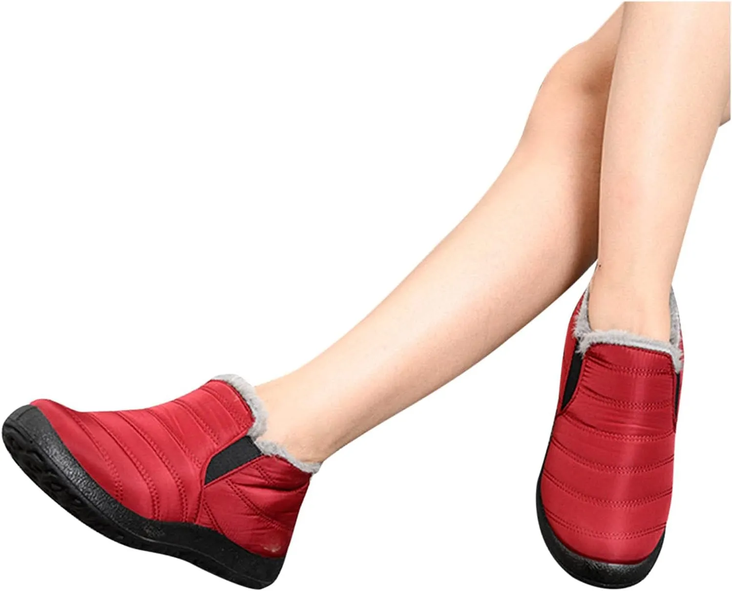 Snow Boots for Women Cute Tall Womens Boots Winter Slip on Waterproof Winter Boots Women Fur Womens Hiking Boots Waterproof Lightweight Waterproof Womens Boots Size 11