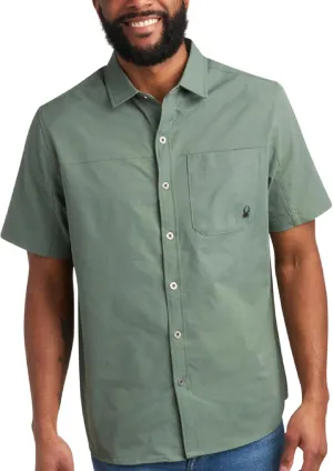 Spyder Mens Short Sleeve Button Down Shirts - Lightweight Stretch Ripstop Collared Wrinkle Free Dress Shirts for Men (S-XL)