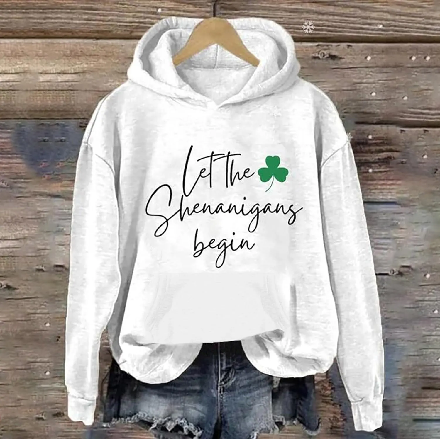 St Patricks Day Sweatshirt Women Funny Plus Size Hoodie St Patty's Day Clothes