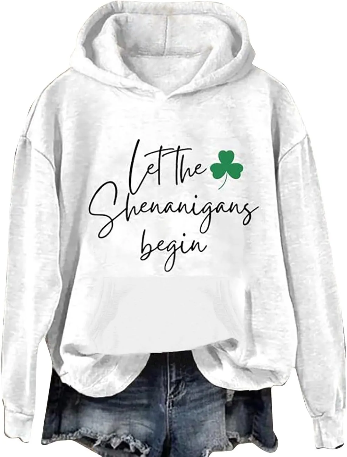 St Patricks Day Sweatshirt Women Funny Plus Size Hoodie St Patty's Day Clothes