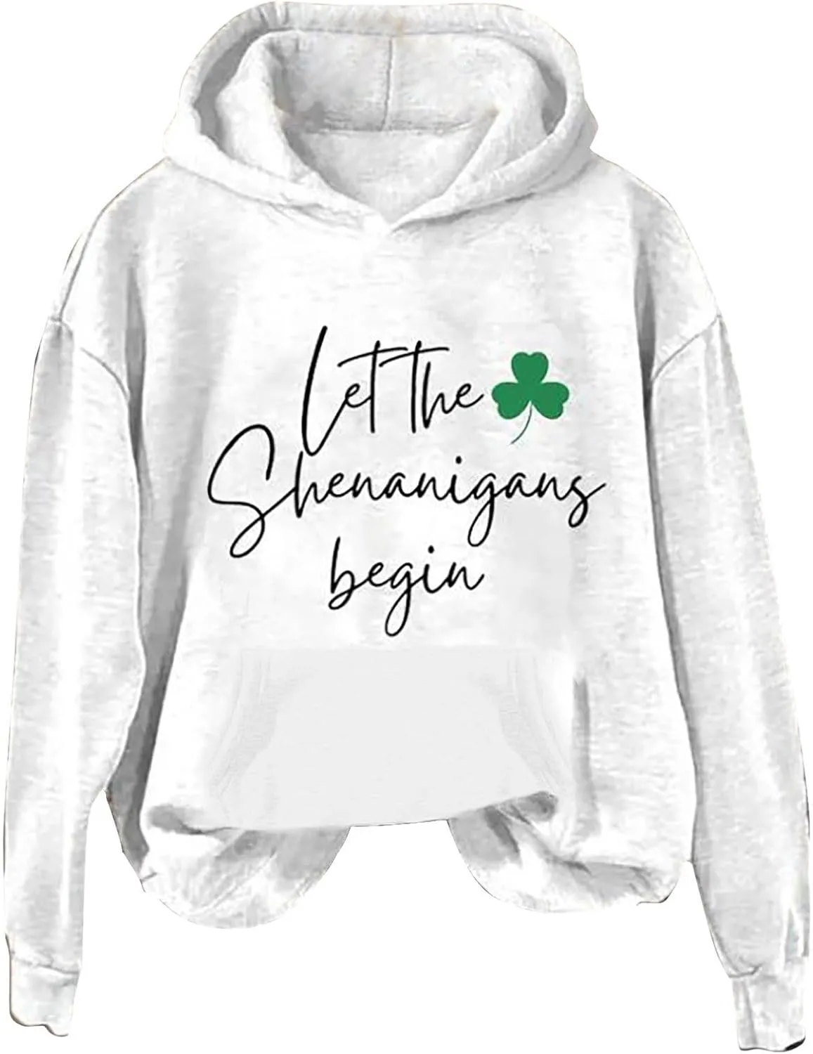 St Patricks Day Sweatshirt Women Funny Plus Size Hoodie St Patty's Day Clothes