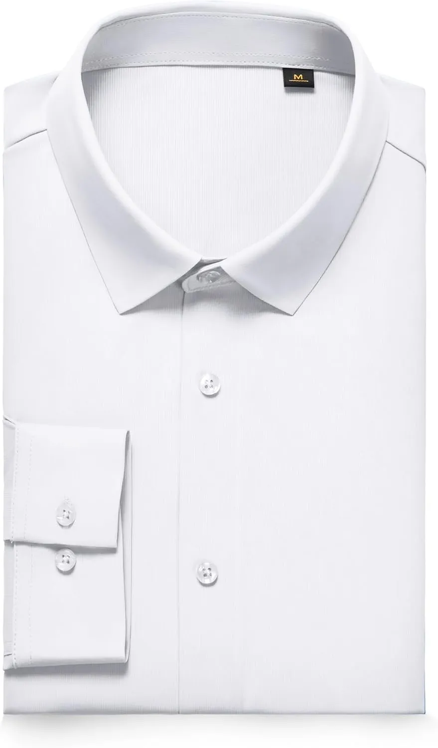 Stretch Mens Dress Shirts Long Sleeve Muscle Fit Dress Shirts for Men Slim Fit Big and Tall Mens Button Down Shirt