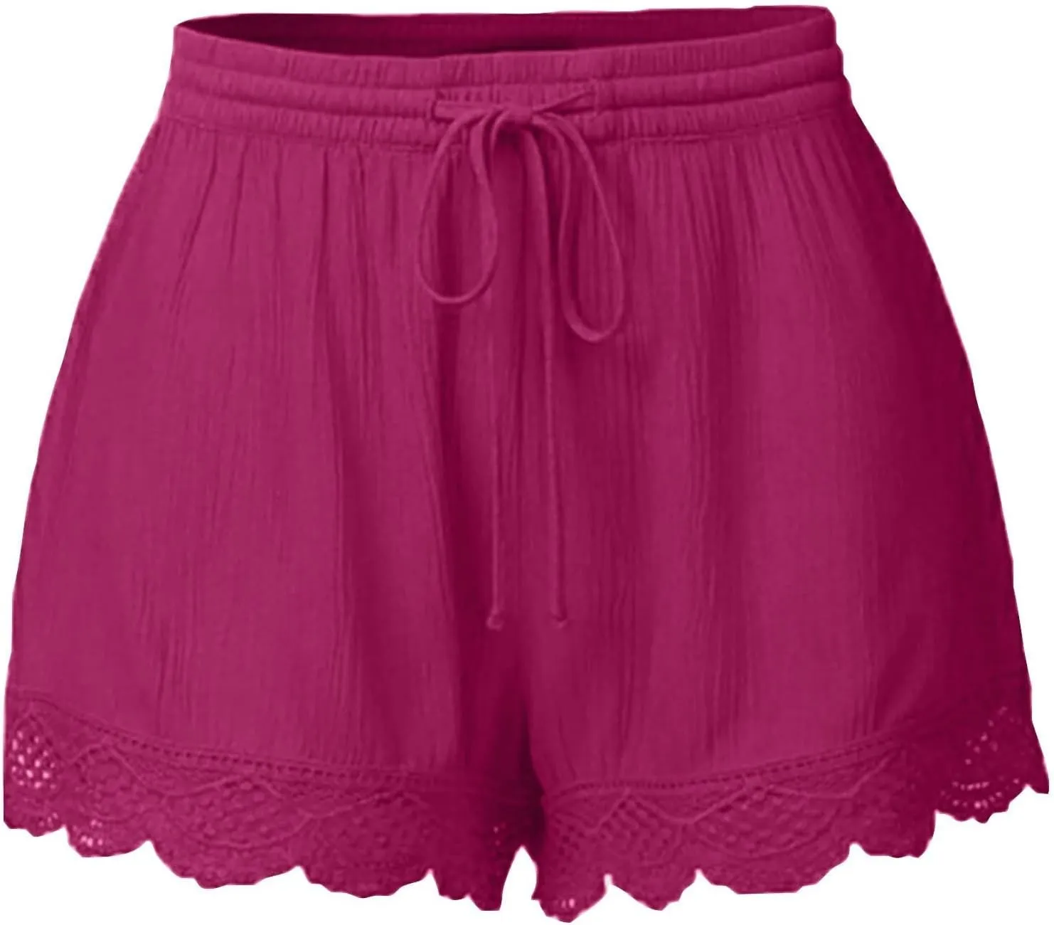 Summer Shorts for Women 2025 Trendy Causal Loose Pleated High Waisted Shorts Beach Lace Lounge Short Pants
