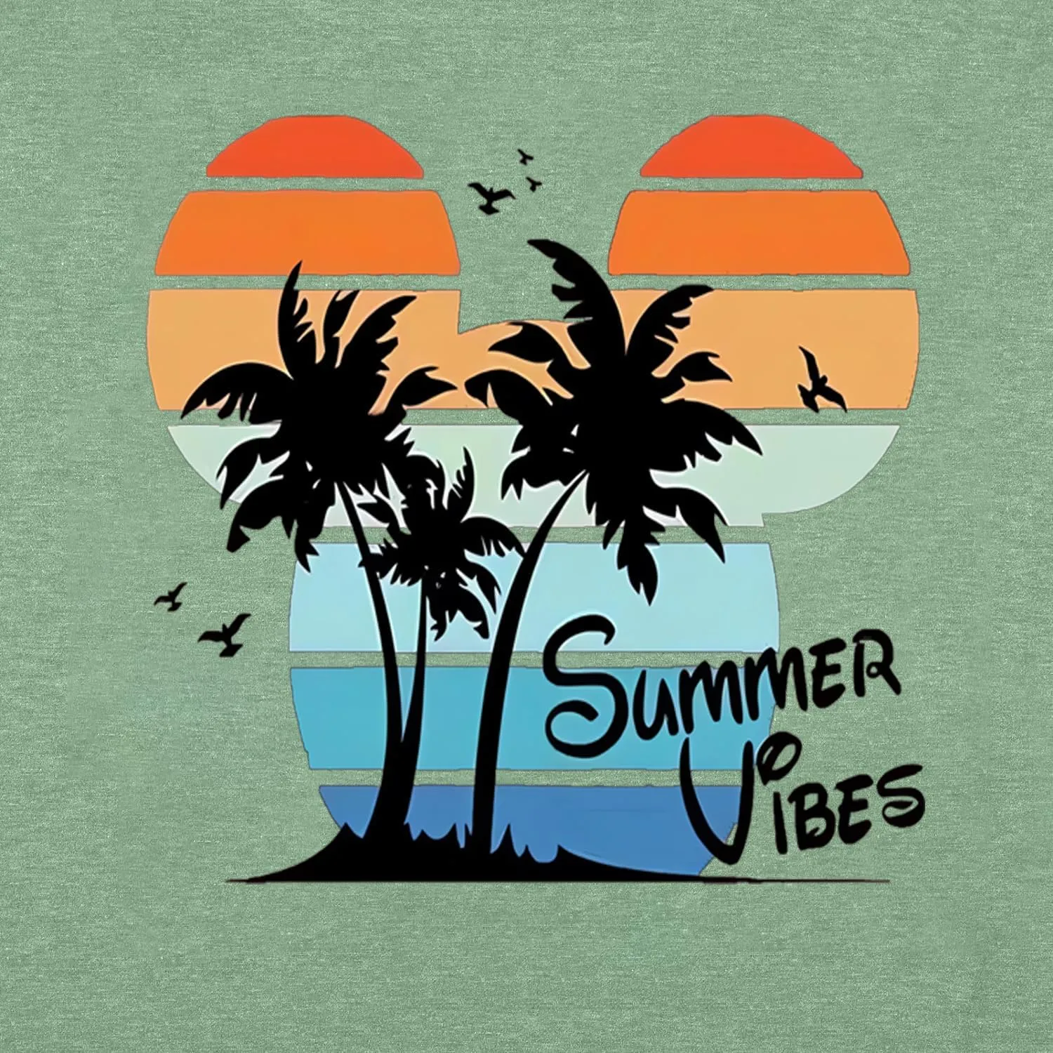 Summer Vibes Tshirt Womens Funny Cute Graphic Tees Hawaiian Beach Vacation Palm Tree Letter Print Tops