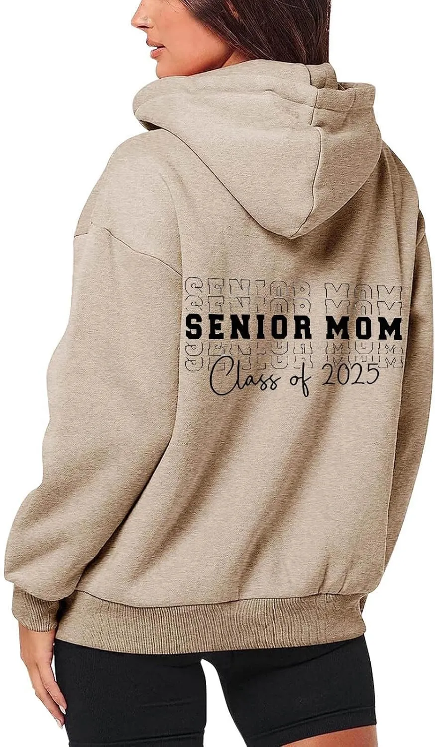 Sweatshirt for Women Senior Mom 2025 Womens Zip Up Hoodies Long Sleeve Fall Oversized Sweatshirts