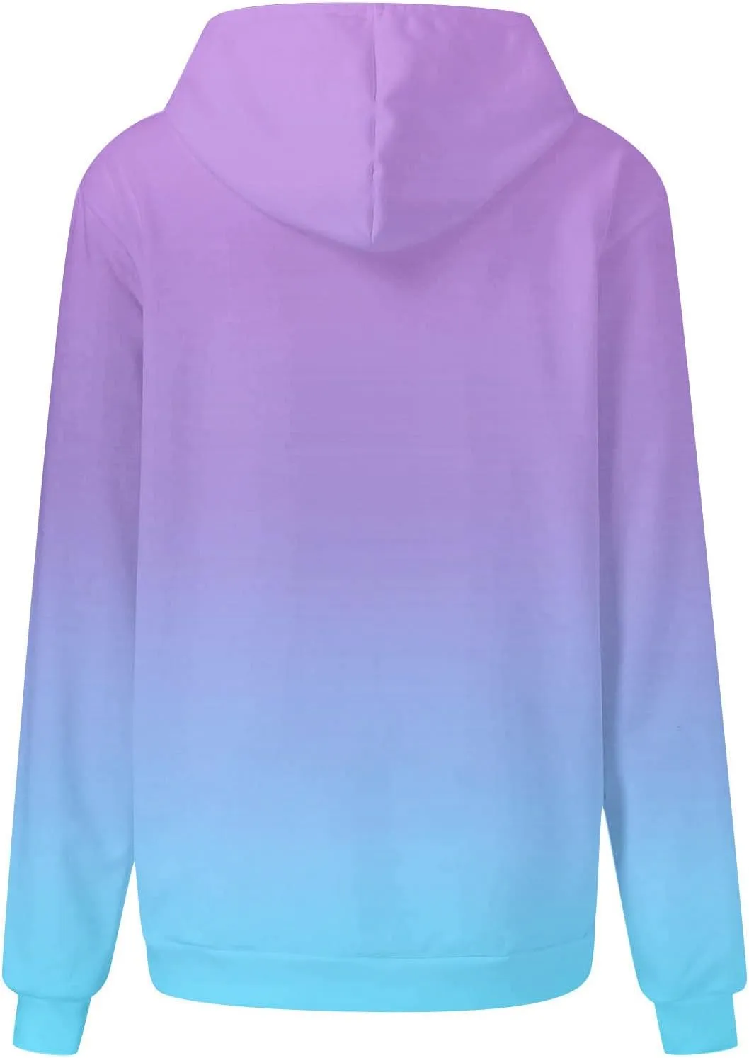 Sweatshirt Hoodies for Women Loose Fit Baggy Gradient Colors Pullover Tops Casual Trendy Fall Sweatshirts with Pocket
