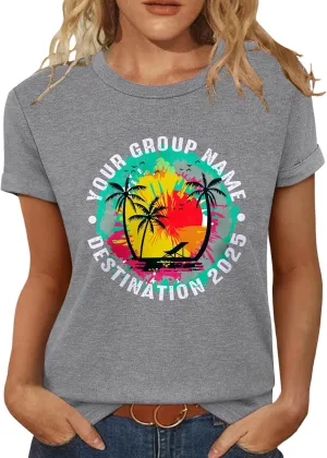 T Shirts for Women Crewneck Boho Flowers Wildflowers Graphic Tees 2025 Summer Cute Shirts Short Sleeve Tops