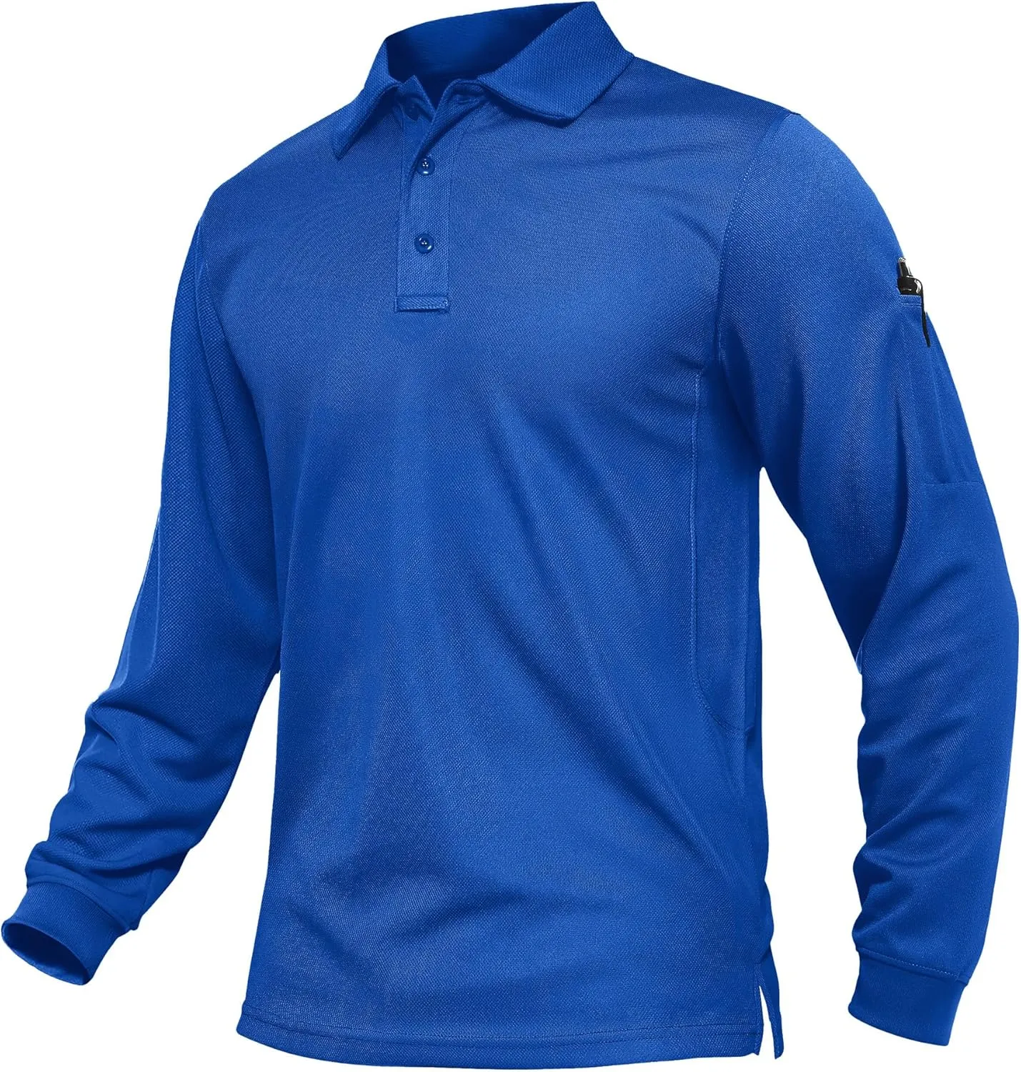 TACVASEN Men's Polo Shirts Long Sleeve Quick Dry Shirt Performance Tactical Shirts Golf Shirt Casual Outdoor Work Shirt