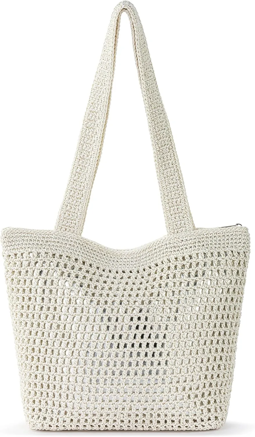 The Sak Casual Classics Tote Bag - Hand Crochet Woman's Purse For Everyday, Travel, Beach Bag - Handbag With Shoulder Straps