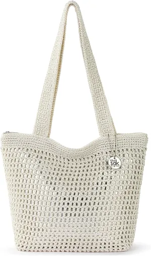 The Sak Casual Classics Tote Bag - Hand Crochet Woman's Purse For Everyday, Travel, Beach Bag - Handbag With Shoulder Straps