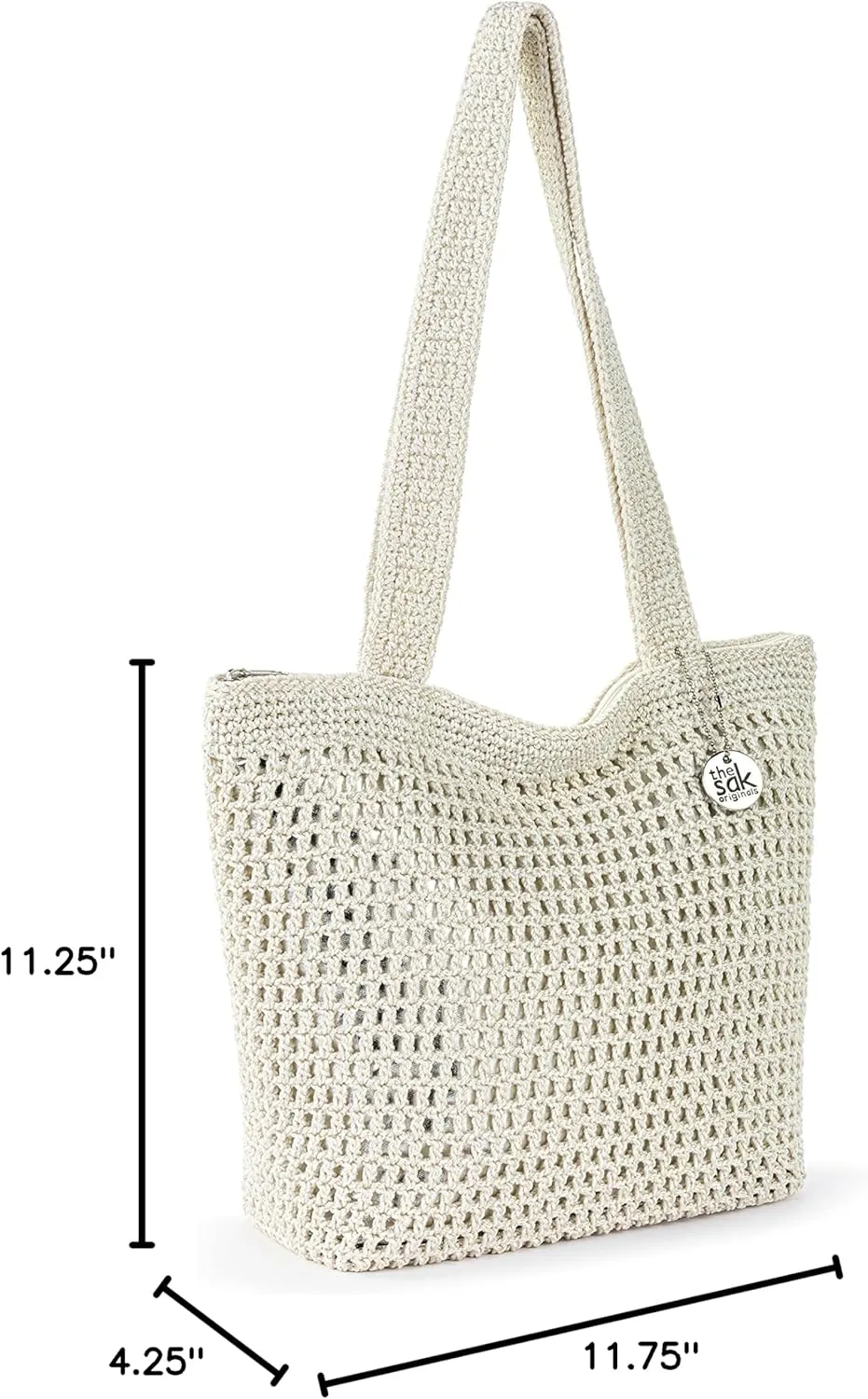 The Sak Casual Classics Tote Bag - Hand Crochet Woman's Purse For Everyday, Travel, Beach Bag - Handbag With Shoulder Straps