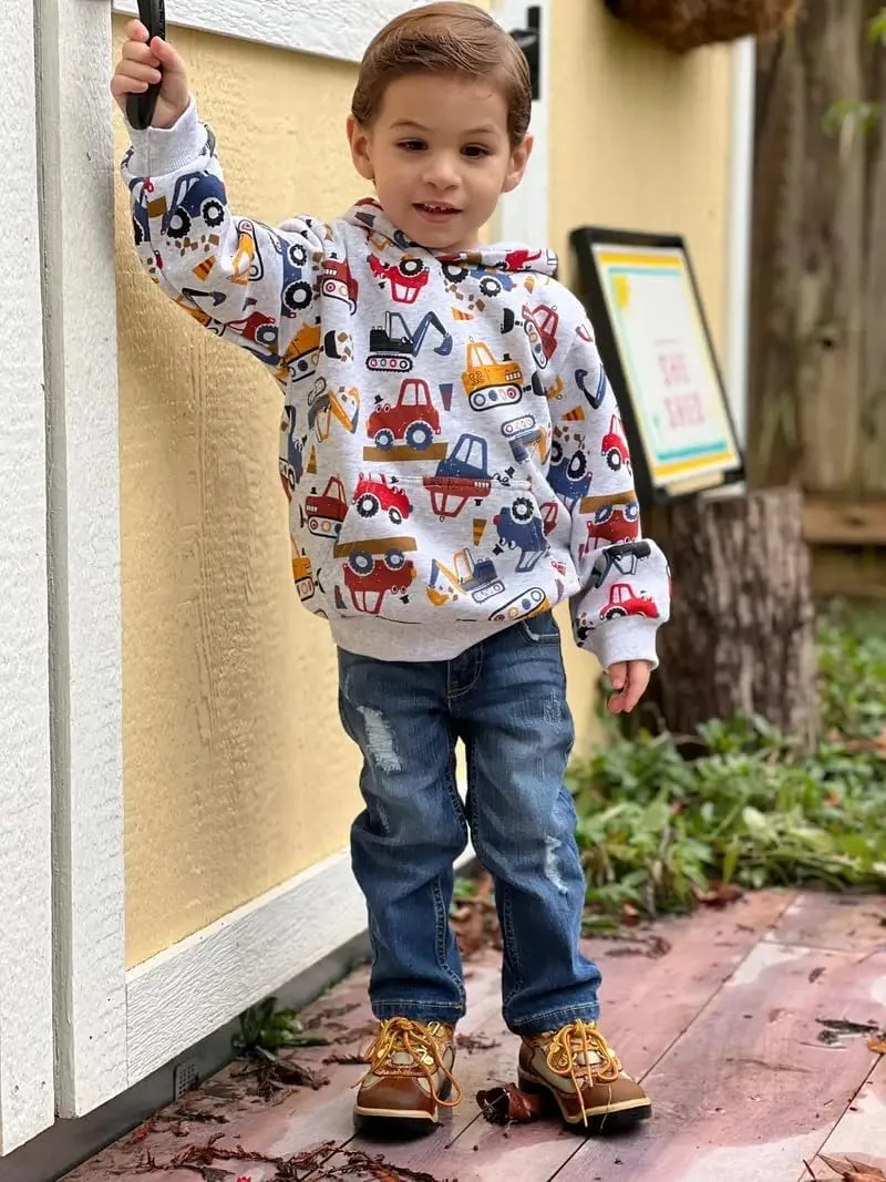 Toddler Kids Cotton Fleece Sweatshirt Hoodie 2-7T