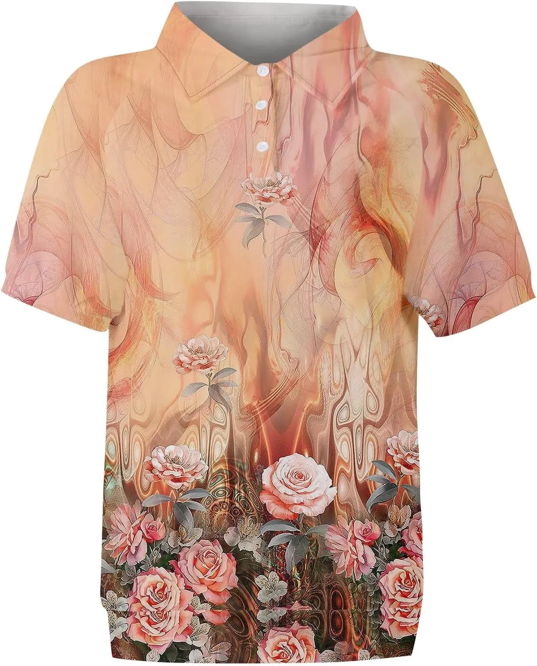 Tops for Women Trendy Short Sleeve Vacation Outfits Blouses Casual Summer Collared Shirts Polo Banded Hem