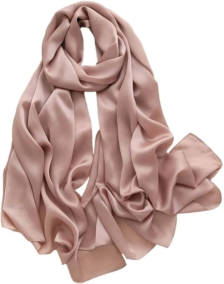 Trillion London Spring Collection Plain Scarves | Silk Neck Scarf For Women | Ladies Lightweight Scarf Shawl Wraps