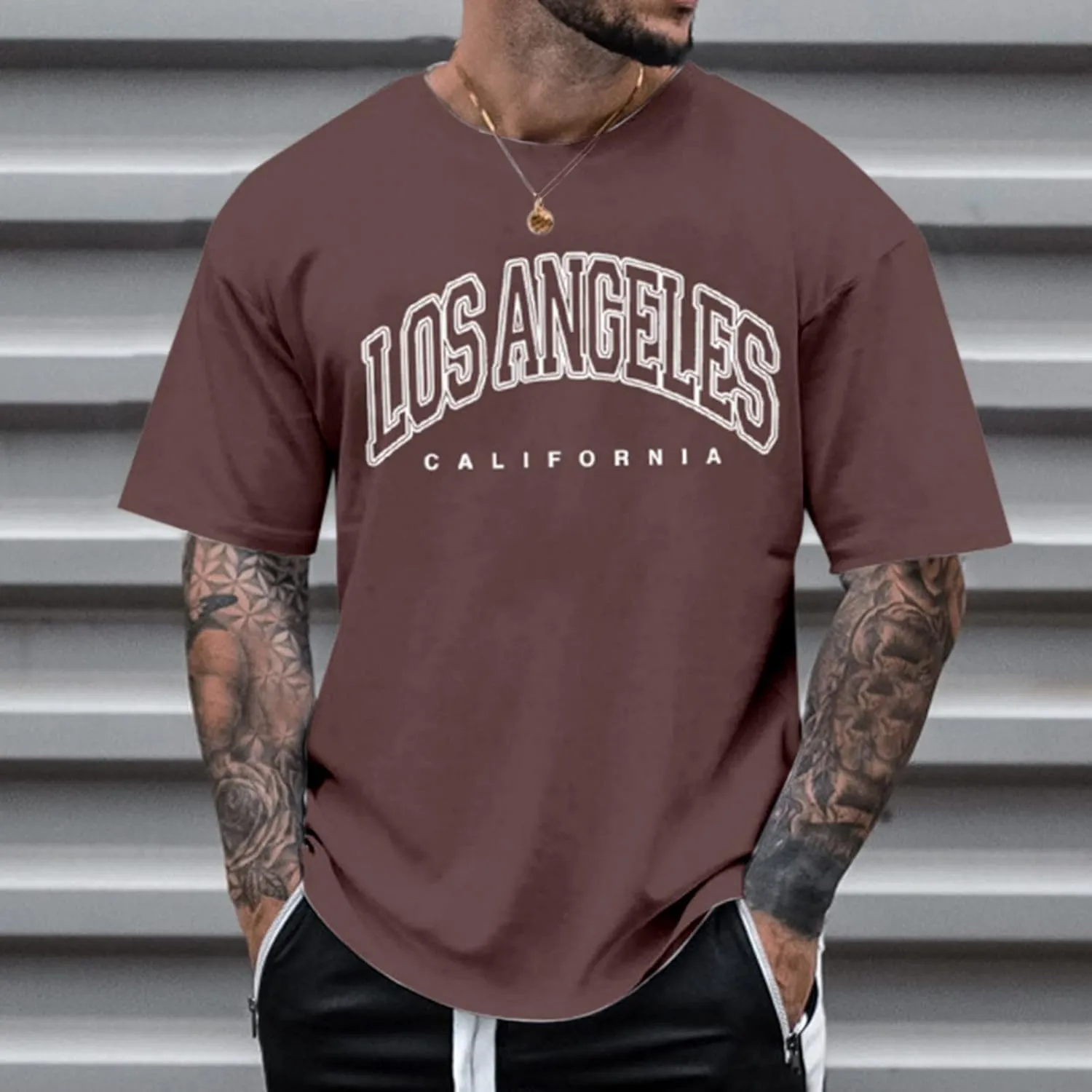 Tshirt for Men Casual Short Sleeve Breathable Athletic Outdoor Regular Fit Tees Trendy True Comfort Tops
