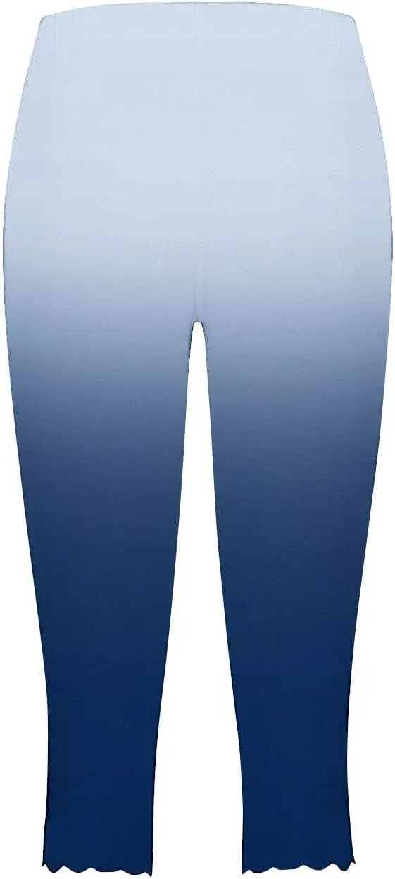 TUNUSKAT Capri Leggings for Women - Summer High Waist Yoga Capris Soft Stretch Workout 3/4 Tight Pants Running Crop Trousers