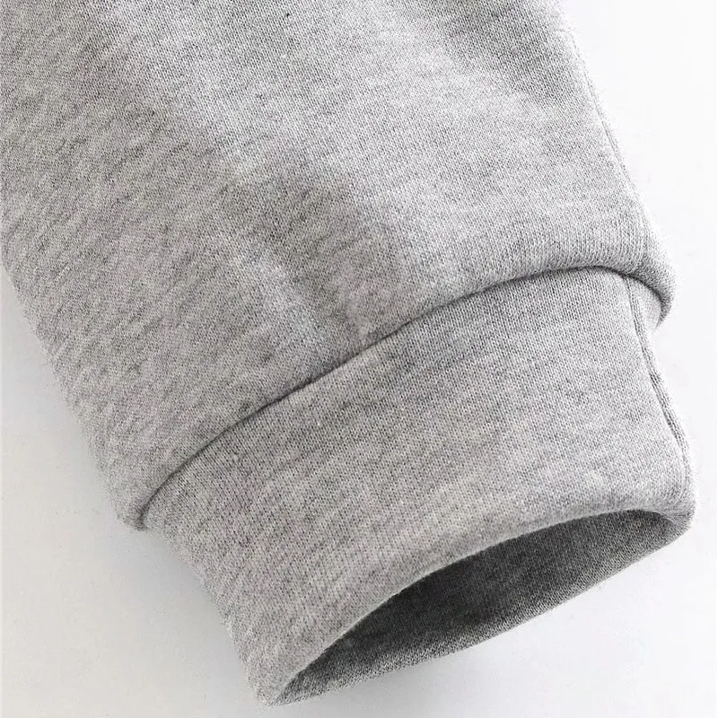 TWO PIECES SET CROPPED HOODIE