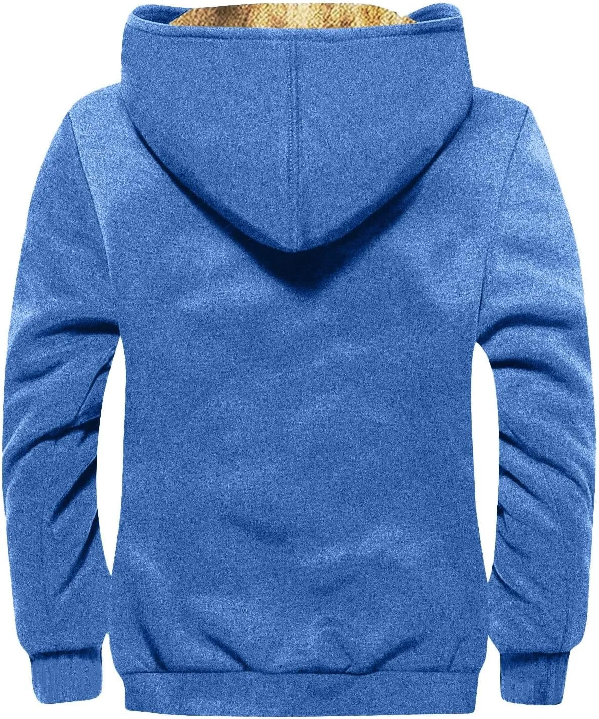 Ugly Christmas Hoodie Fleece Sherpa Lined Full-Zip Sweatshirt Snowflake Reindeer Loose Christmas Sweatshirt Men