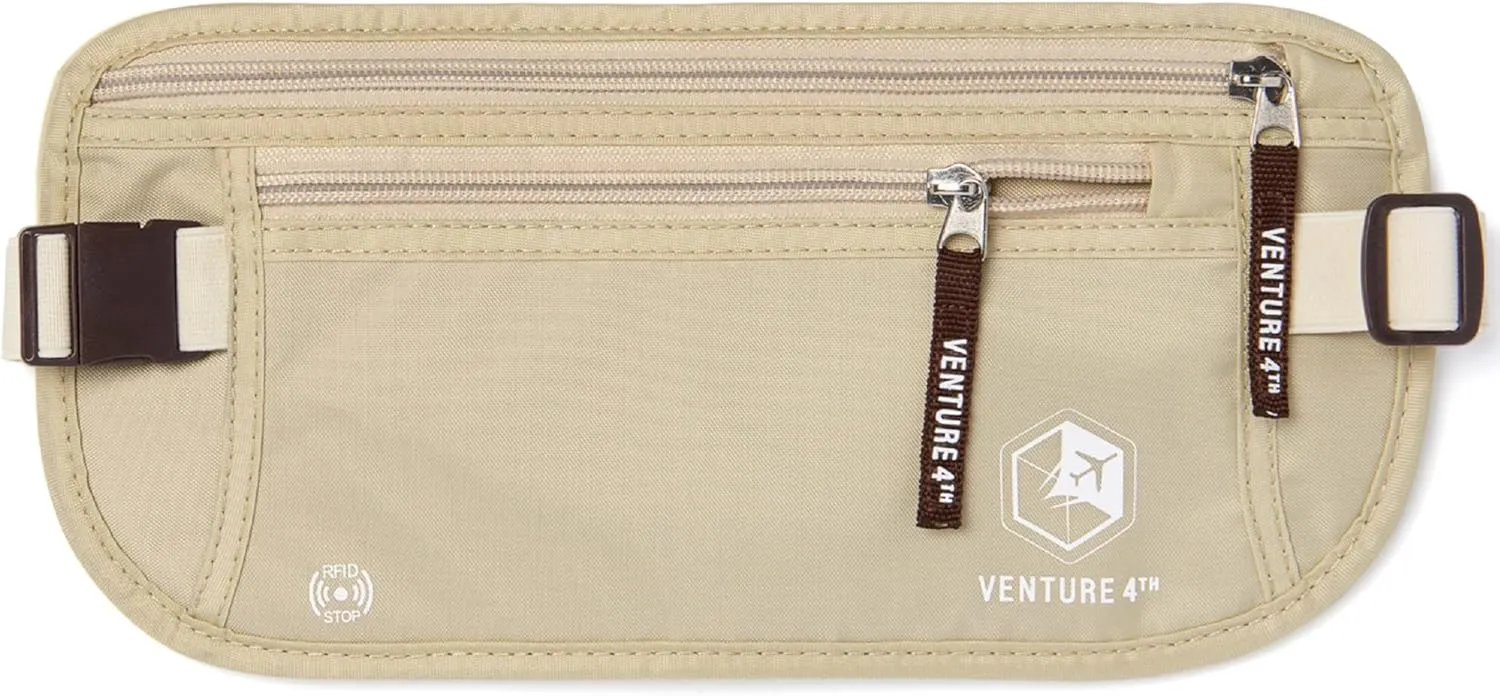 Venture 4th Undercover Money Belts For Travel (Beige)