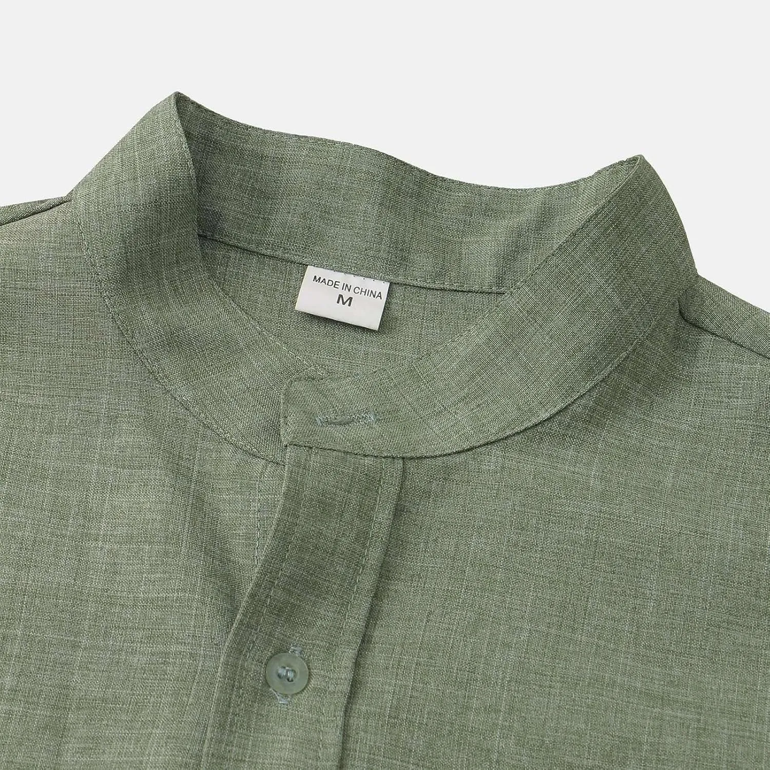 Wankang Mens Summer Casual Linen Shirts Short Sleeve Button Up Beach T Shirts Collared Tees Pocket Hawaiian Shirt for Men