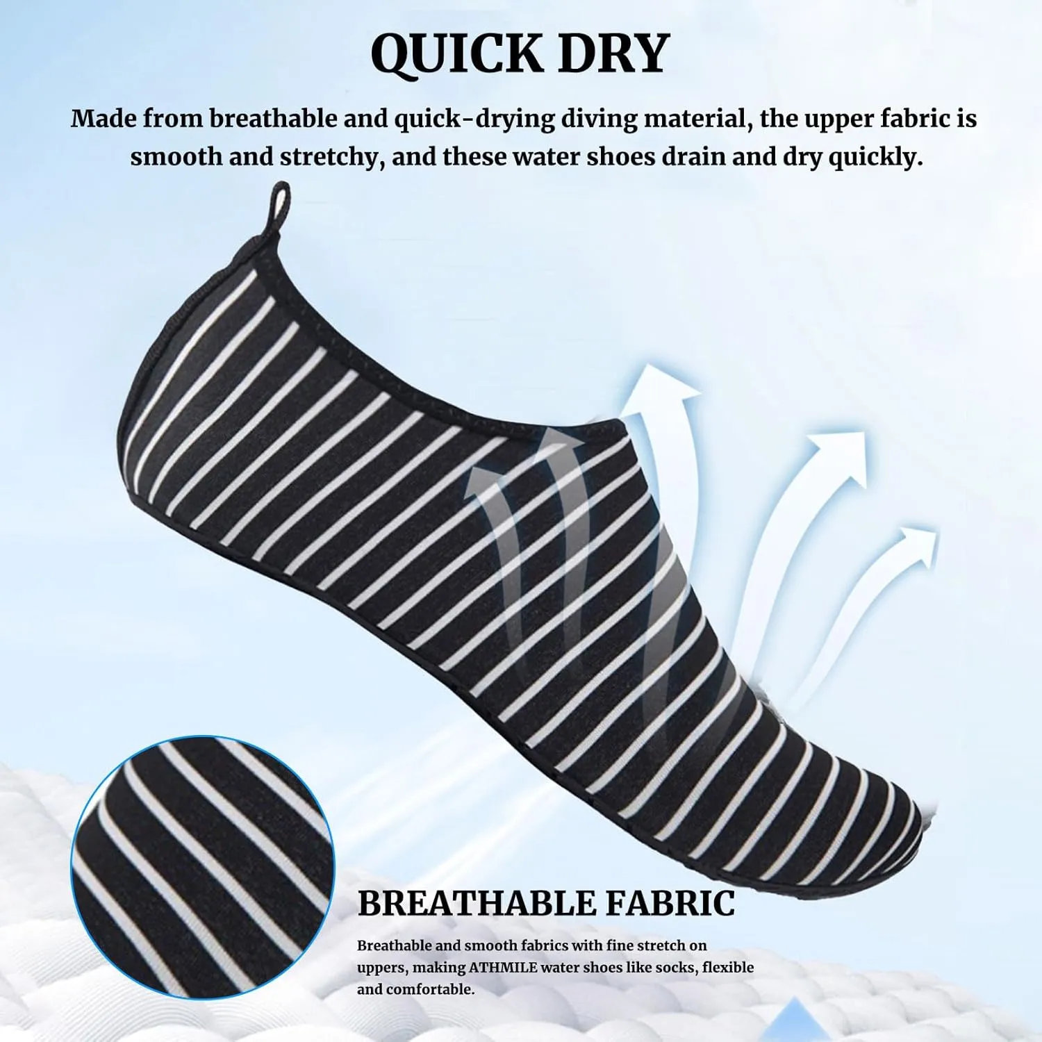 Water Sports Shoes Barefoot Quick-Dry Yoga Socks Slip-on for Men Women Beach Non Slip Indoor Outdoor Walking Exercise Wear Sport Accessories Swim Pool Camping Must Haves Adult