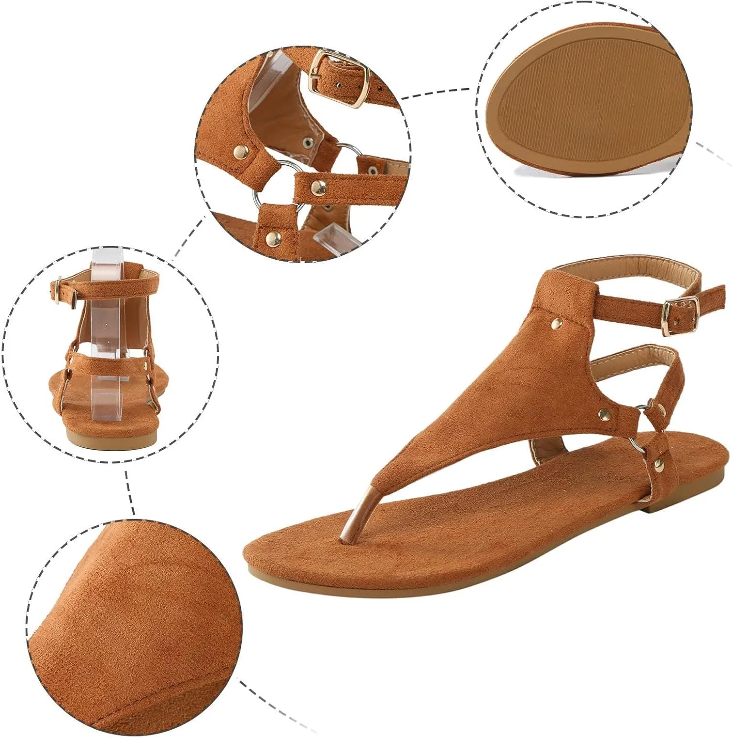 Wedge Sandals for Women Dressy Orthopedic Open Toe Walking Shoes Summer Casual Bohemian Buckle Ankle Strap Sandals Lightweight Comfortable Clip Toe Slip On Sandals Cool Thong Flip Flops