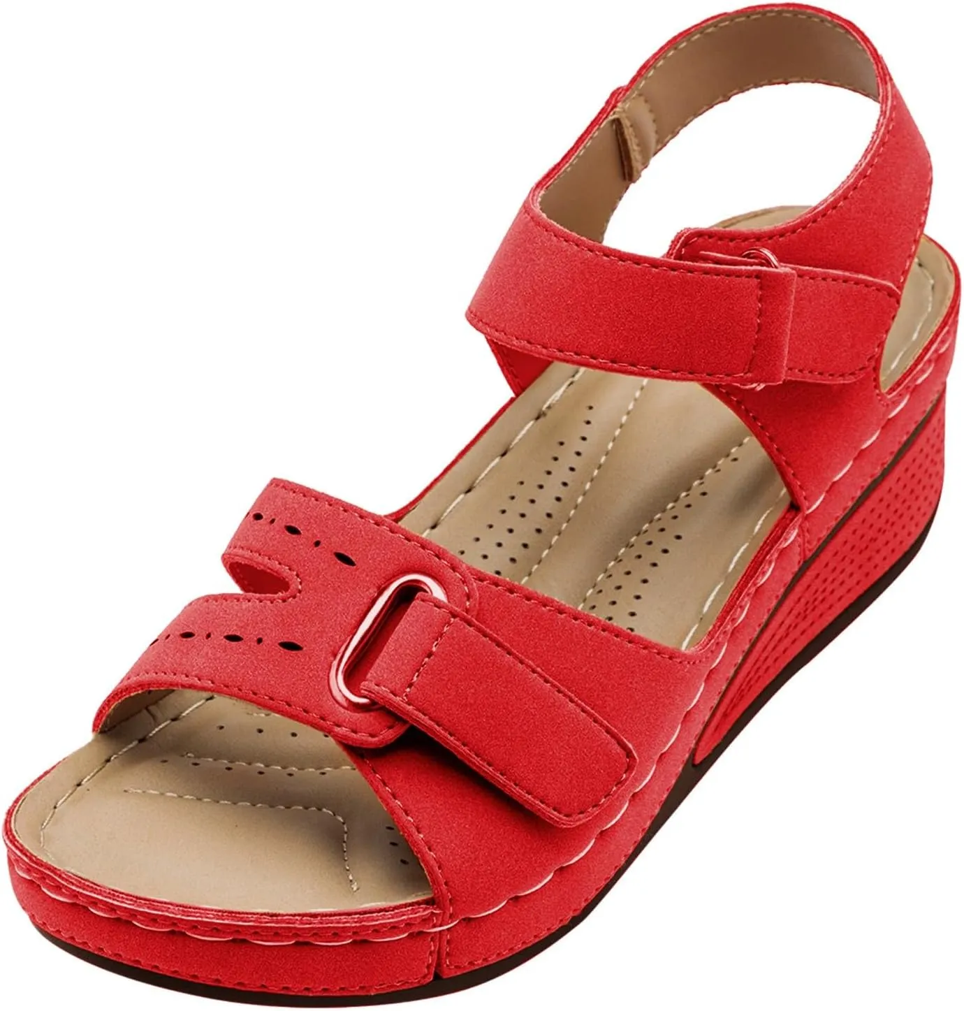 Wedge Sandals for Women Open Toe Platform Comfortable Wedges Sandal Ankle Strap Orthopedic Summer Walking Shoes
