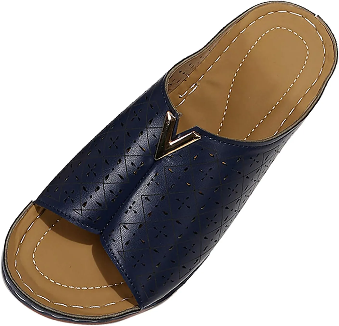 Wedge Sandals for Women White Mules Slip on Sandals Arch Support Slippers Comfortable Walking Summer Shoes2
