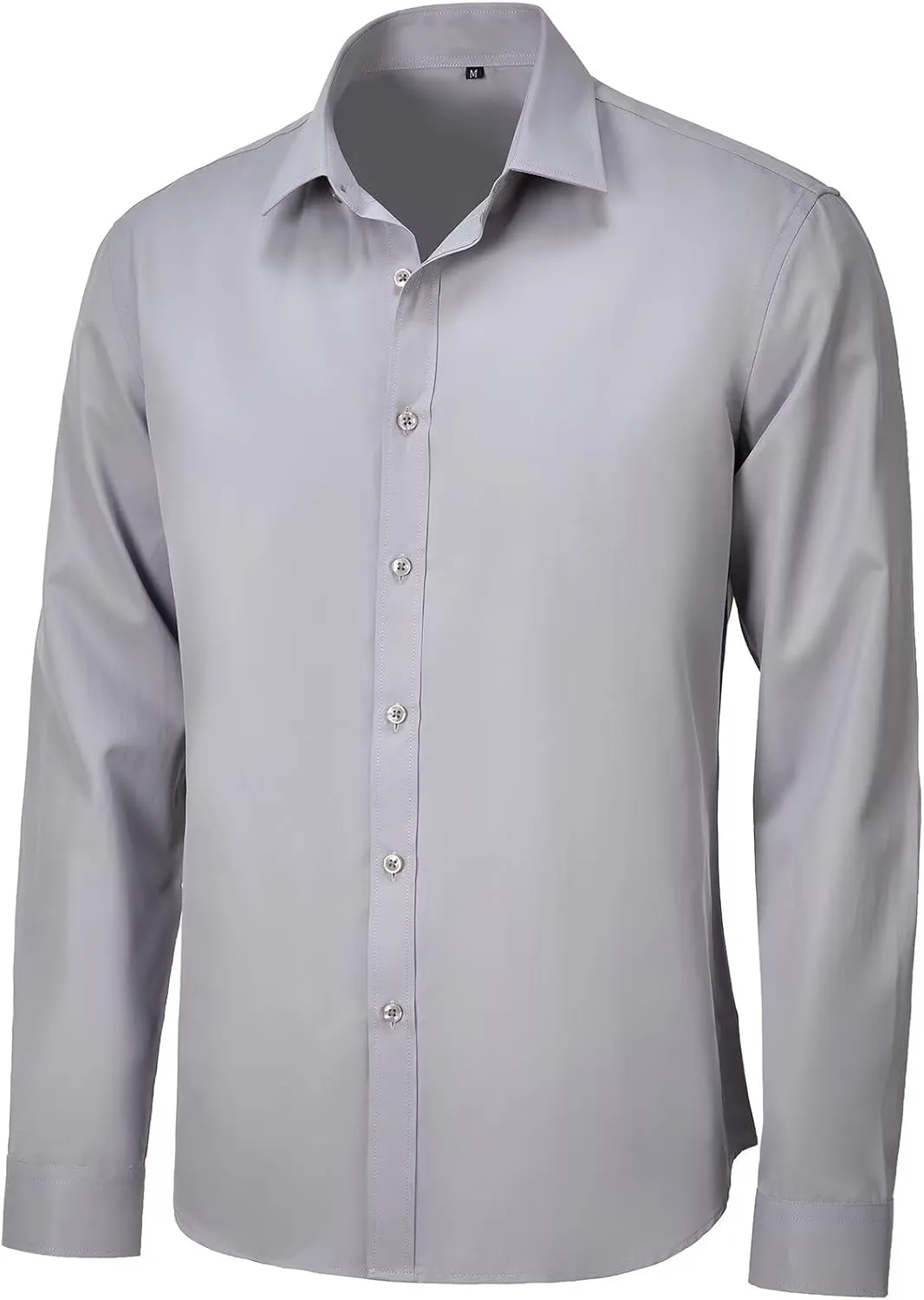 Wehilion Men's Dress Shirts Slim Fit,Dress Homecoming Shirts for Men Long Sleeve Stretch Business Men Dress Shirt
