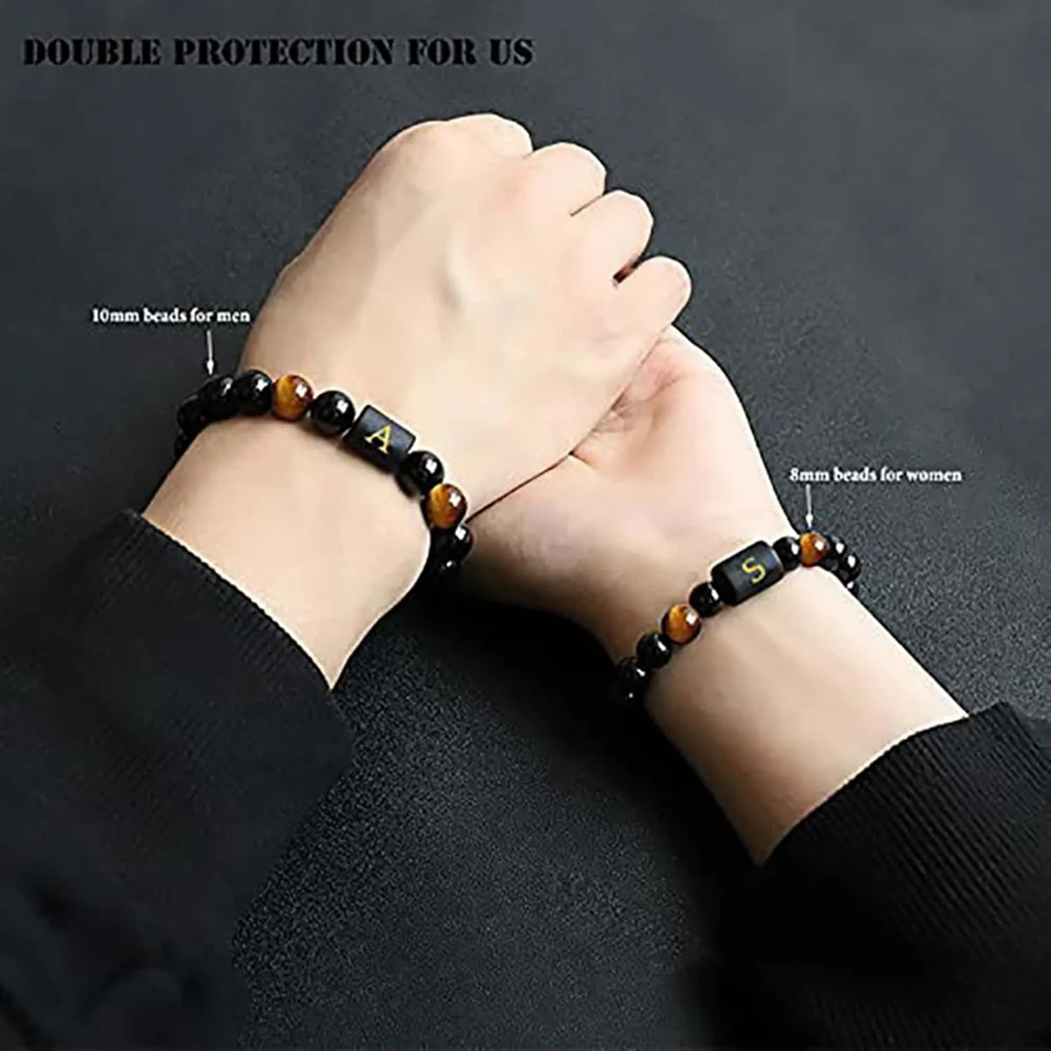 Western Bracelets, Woven Friendship Bracelets Crystal Alphabet Beaded Vintage Healing Jewelry for Mens Gifts