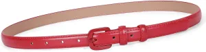 WHIPPY Women Skinny Leather Belt Thin Waist Jeans Belt for Pants in Pin Buckle Belt