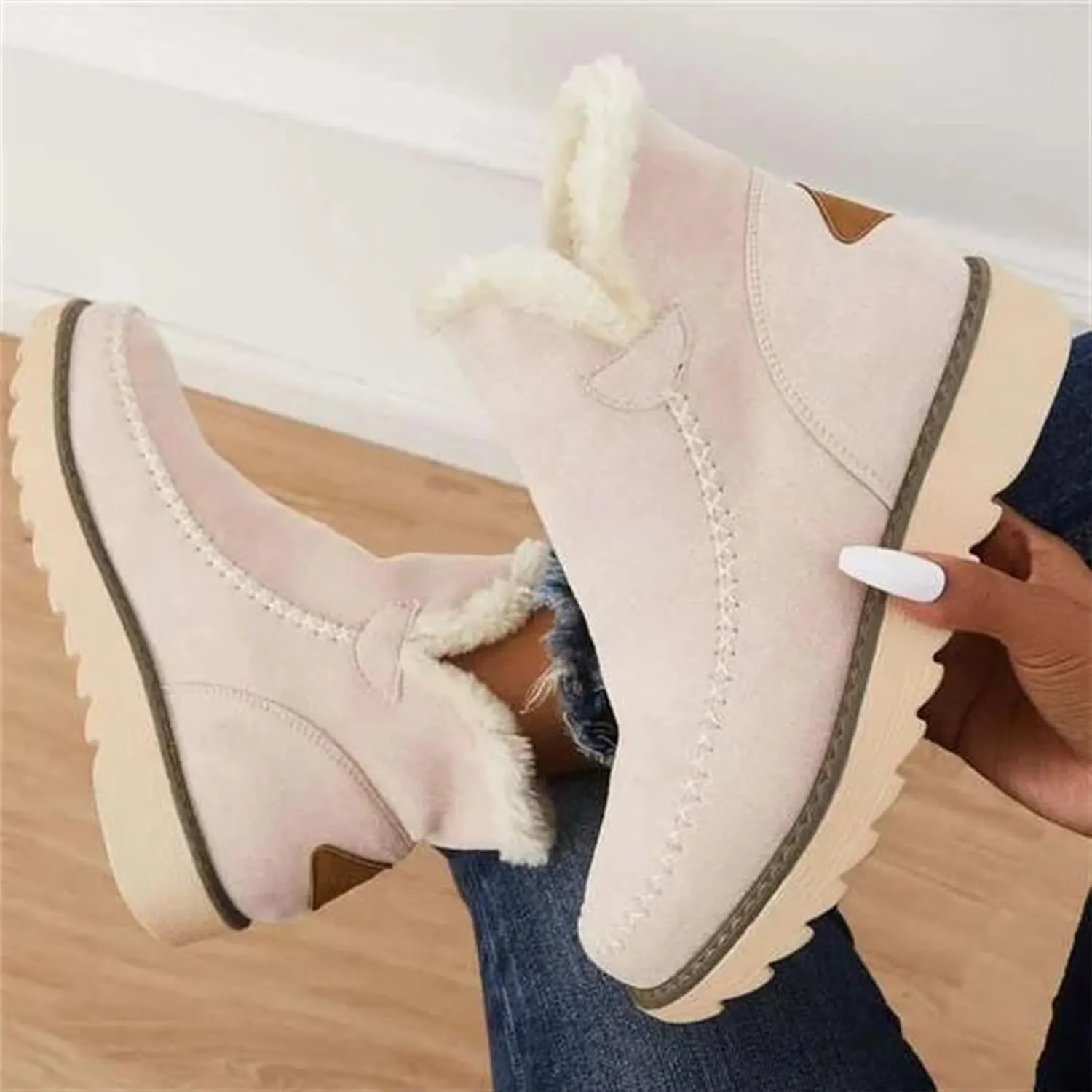 Winter Boots for Woman Cute Women Snow Boots Waterproof Winter Boots Woman Womens Snow Shoes with Poles Botas De FrO Para Mujer Elegantes