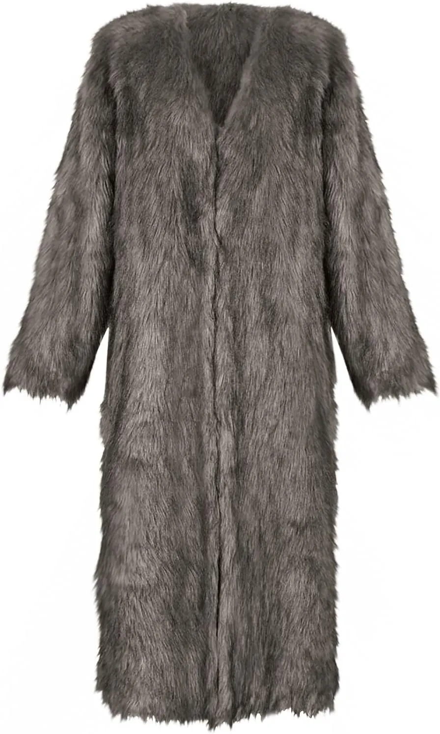 Winter Coats for Women Fashion Dressy Faux Fur Long Overcoat Open Front Warm Long Cardigan Fuzzy Sherpa Outfit