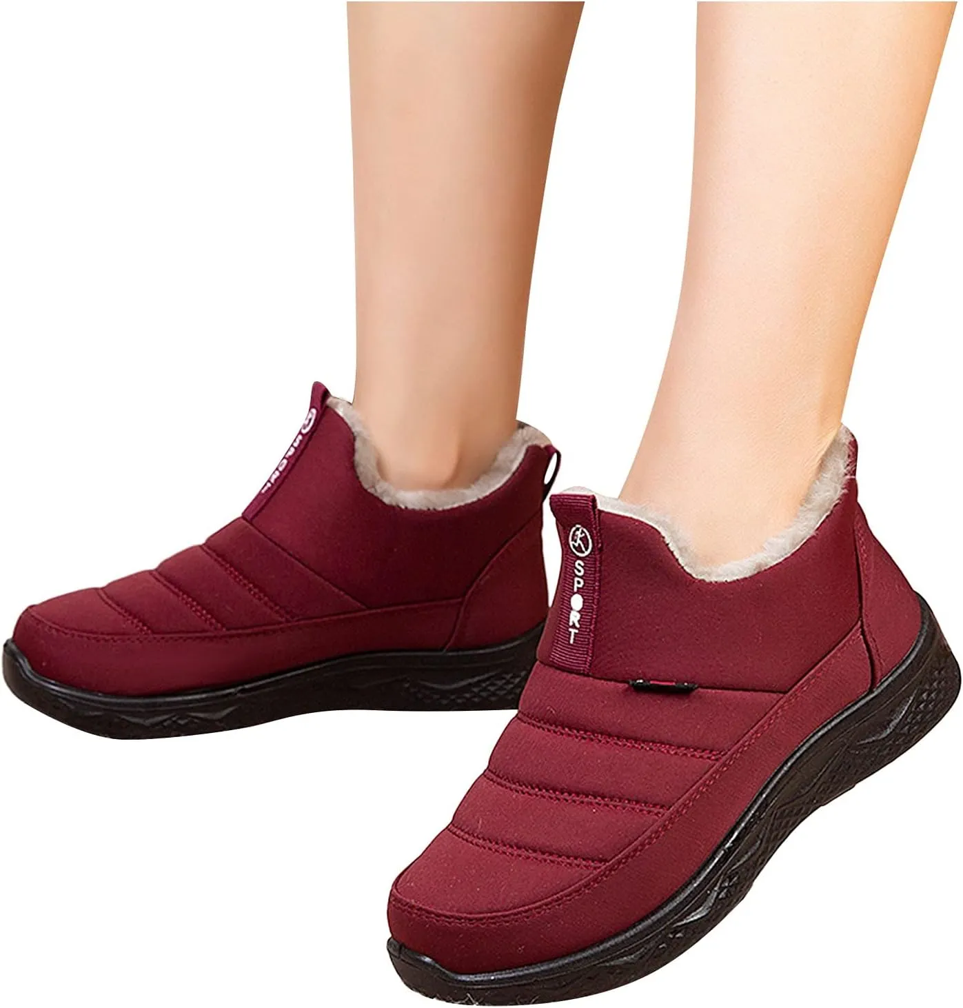 Winter Snow Boots for Women Zipper Orthopedic Snow Boots for Women Size 7 Waterproof Snow Boots Womens 11w Winter Women Boots Slip on Botas Invierno Para Mujer
